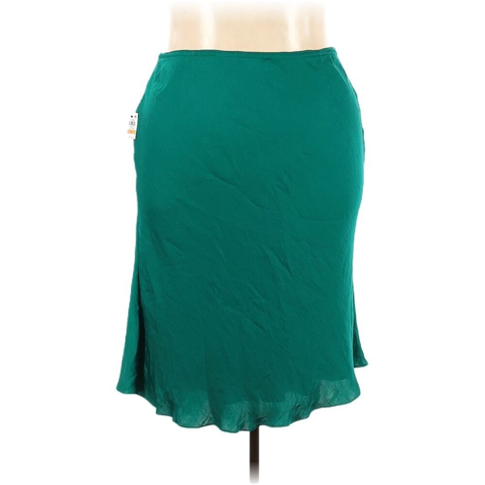 INC International Concepts Bias Cut Satin Midi Skirt 2X